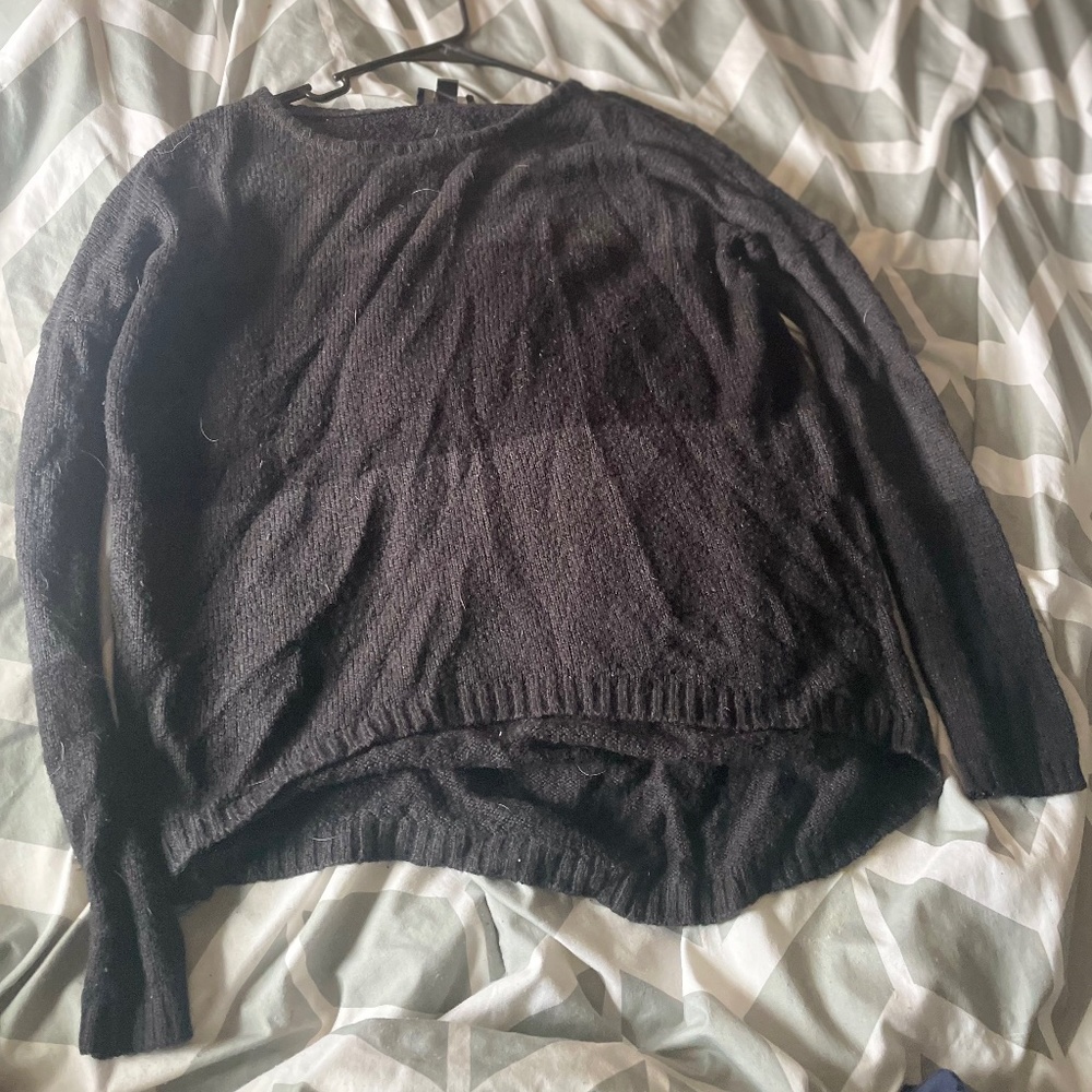 Black Worn Sweater
